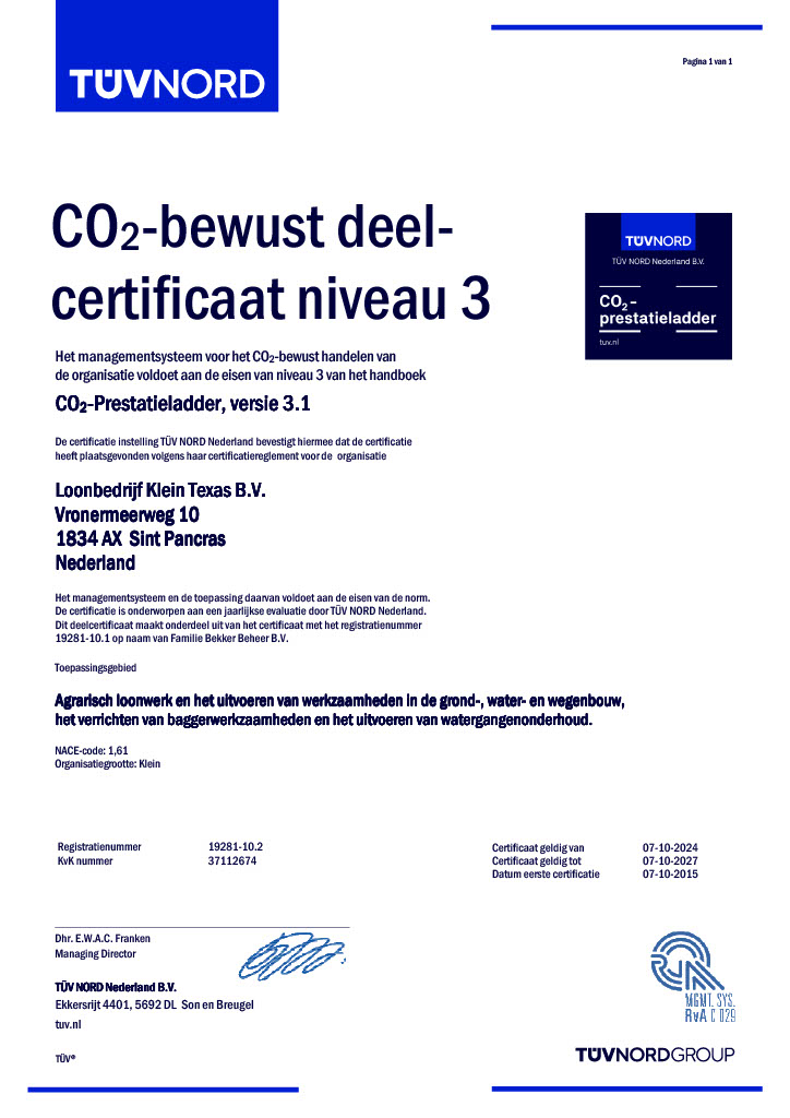 Deelcertificaat KT